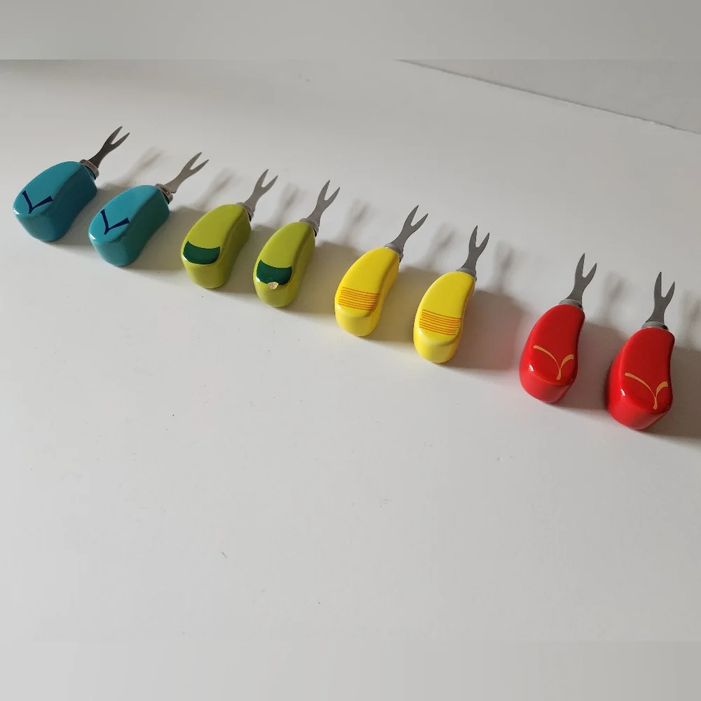 Corn Cob Prongs 4 Pairs (8) Total Colorful